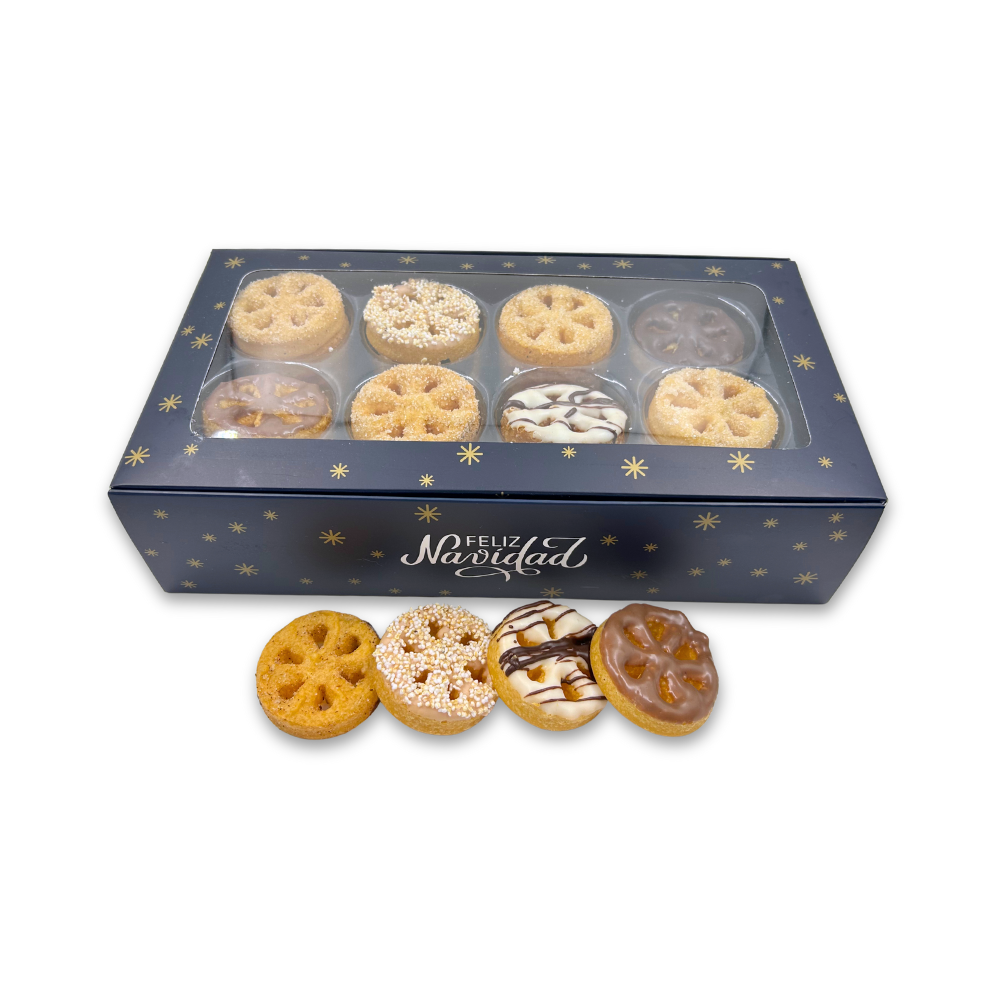 Premium Vino Navidad (1 vino tinto Monte Xanic, 1 Caja de buñuelos mix mini 30 pzas, 1 frasco de miel de piloncillo con guayaba, 1 frasco de botana gourmet y 1 frasco de confiteria fina.)